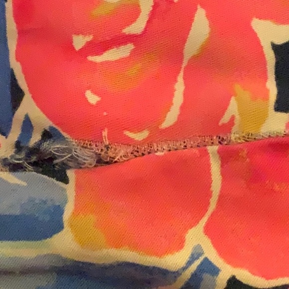 Lilly Pulitzer Madeira Pants High Tide Navy Tropicolada Size 8 - DAMAGED - Picture 7 of 8